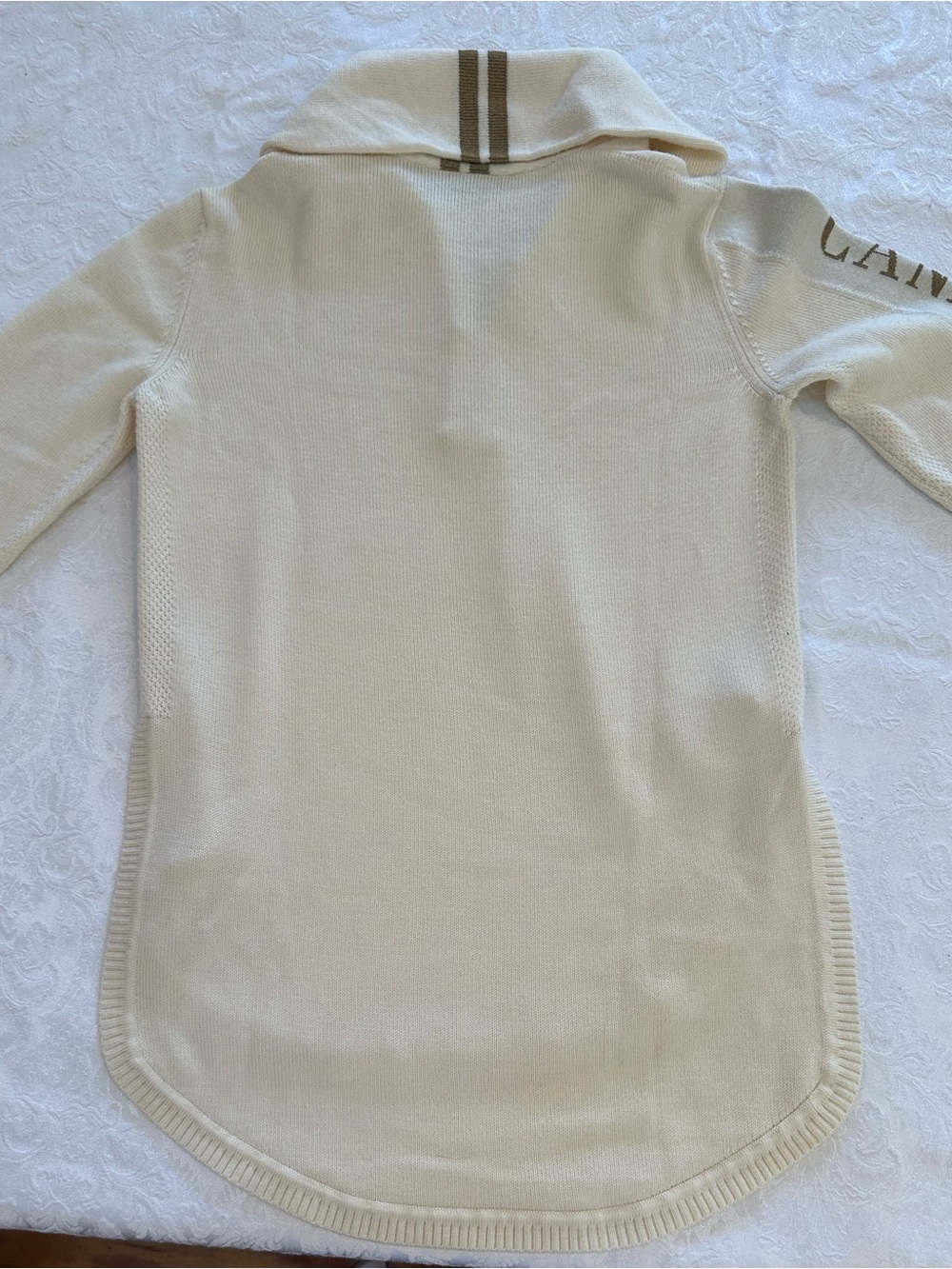 Canada Goose Cream Zip Front Hooded Sweater - Picture 7 of 13